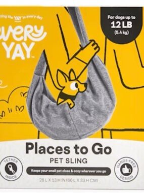 Gray Pet Sling Hands-Free Dog Carrier New In Box